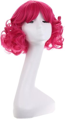 MAGQOO Light Purple Wigs for Women Girls Short Curly Wavy Fluffy Lavender Purple Wig with Bangs Halloween Cosplay Costume Party Wig in Saudi Arabia
