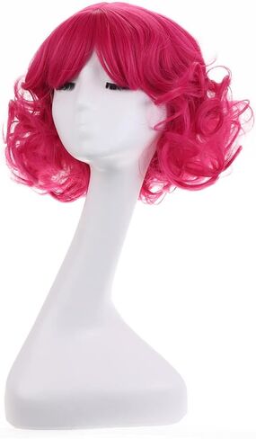 MAGQOO Light Purple Wigs for Women Girls Short Curly Wavy Fluffy Lavender Purple Wig with Bangs Halloween Cosplay Costume Party Wig in Saudi Arabia