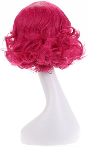 MAGQOO Light Purple Wigs for Women Girls Short Curly Wavy Fluffy Lavender Purple Wig with Bangs Halloween Cosplay Costume Party Wig in Saudi Arabia