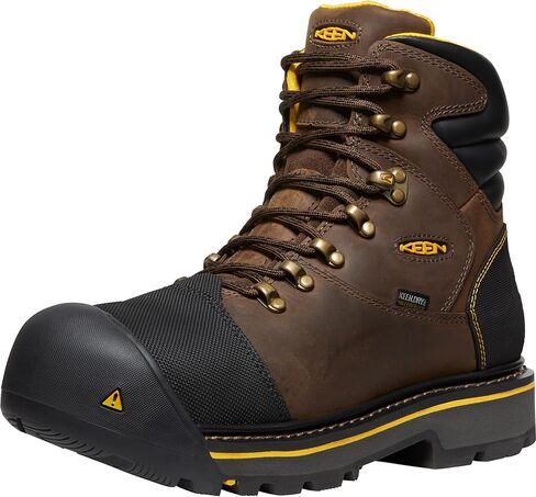 KEEN Utility Men's Milwaukee 6" Steel Toe Waterproof Work Boot, Dark Earth/Dark Earth, 9.5 Wide US in Saudi Arabia
