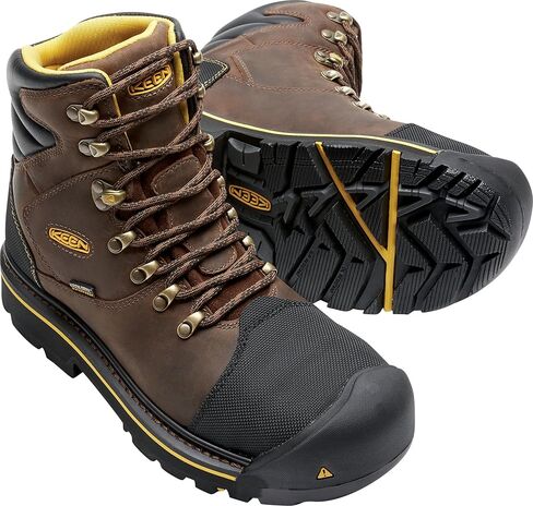KEEN Utility Men's Milwaukee 6" Steel Toe Waterproof Work Boot, Dark Earth/Dark Earth, 13 Medium US in Saudi Arabia