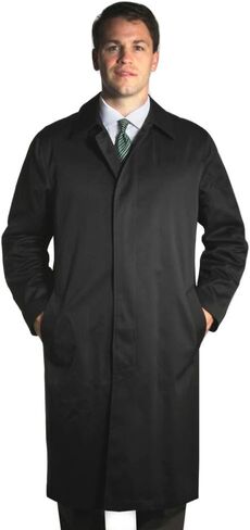 Jean Paul Germain Big and Tall Buster Three-Season Overcoat (54 Reg, Black) in Saudi Arabia