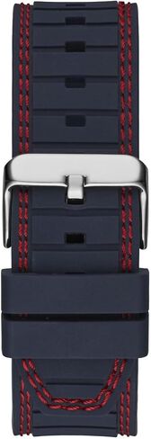 GUESS Men's 44mm Watch - Navy Strap Black Dial Silver Tone Case in Saudi Arabia