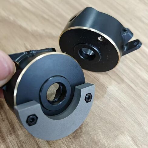 Brass Steering Knuckle and Rear Axle Tube Cap Weights for Vanquish H10 Optic, Straight Axles Low Offset Upgrade (Rear Axle Tube Cap) in Kuwait