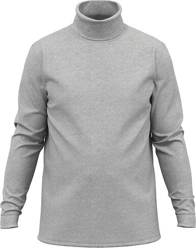 Men's 100% Interlock Knit Combed Cotton Super-Soft Euro Design Ski Casual Turtleneck Pullover Blue in Saudi Arabia
