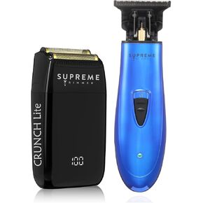 Barber Haircut Kit by SUPREME TRIMMER - Hair Trimmer & Men's Foil Shaver Professional Beard Trimmer - ST5220 & STF602 (Black Bundle)