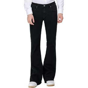 Wbestwind Men's Relaxed Stretch Vintage 60s 70s Bell Bottom Fit Comfort Flared Retro Leg Denim Jeans,Flo,TAG 4XL Green in Kuwait