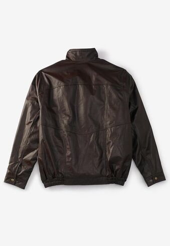 KingSize Men's Big & Tall Leather Bomber Jacket in Saudi Arabia