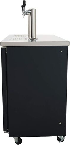 PEAKCOLD 3 Door, 4 Tap Commercial Beer Dispenser - Double Tower Keg Cooler - Kegerator; 72" W in Saudi Arabia