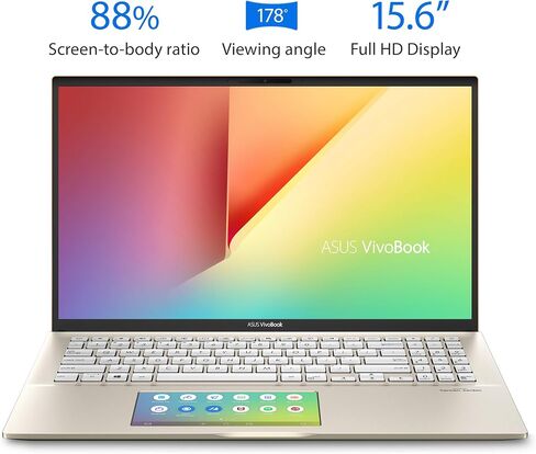 ASUS VivoBook S15 S532 Thin & Light Laptop, 15.6" FHD, Intel Core i5-10210U CPU, 8GB DDR4 RAM, 512GB PCIe SSD, Windows 10 Home, IR camera, S532FA-DH55, Transparent Silver-Metal in Saudi Arabia