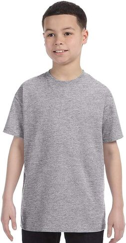 Gildan Men's Classic Heavy Cotton T-Shirt, Sport Grey, L (Pack of 5) in Saudi Arabia