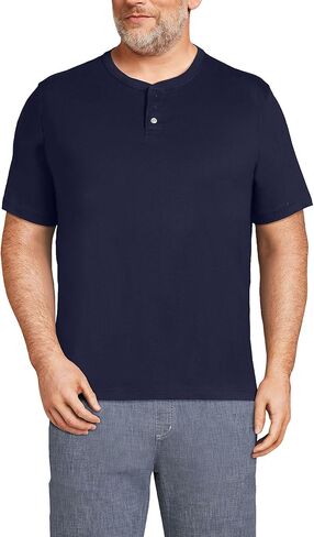 Lands' End Men's Short Sleeve Super-T Henley in Saudi Arabia