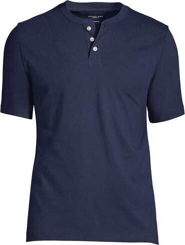 Lands' End Men's Short Sleeve Super-T Henley in Saudi Arabia