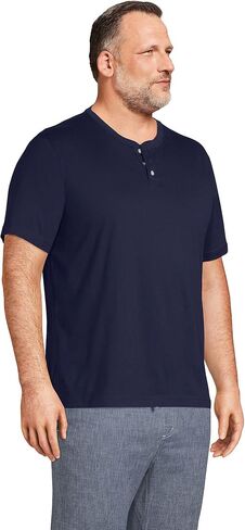 Lands' End Men's Short Sleeve Super-T Henley in Saudi Arabia