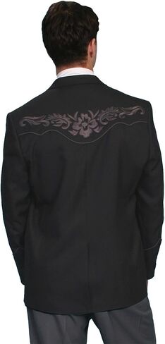 Scully Men's Floral Embroidered Western Jacket - P-733Blk in Kuwait