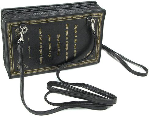 Black Vinyl Frankenstein Book Handbag Novelty Clutch Purse Crossbody Bag Mary Shelley in Saudi Arabia