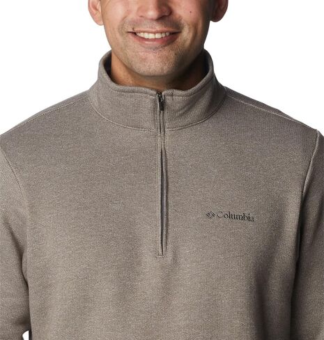 Columbia Men's Great Hart Mountain™ III Half Zip Sweater, Delta Heather, S in Saudi Arabia