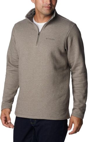 Columbia Men's Great Hart Mountain™ III Half Zip Sweater, Delta Heather, S in Saudi Arabia