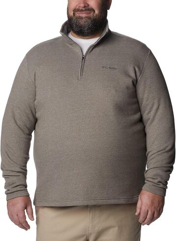 Columbia Men's Great Hart Mountain™ III Half Zip Sweater, Delta Heather, S in Saudi Arabia
