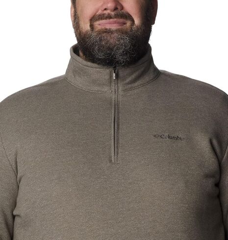Columbia Men's Great Hart Mountain™ III Half Zip Sweater, Delta Heather, S in Saudi Arabia