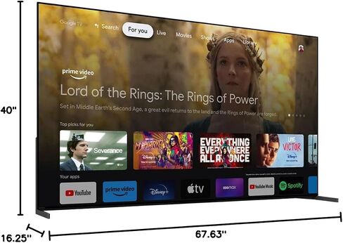 Sony XR65A95K 65" BRAVIA XR A95K 4K HDR OLED TV with Smart Google TV (2022 Model) Bundle with Premium 4 YR CPS Enhanced Protection Pack in Saudi Arabia