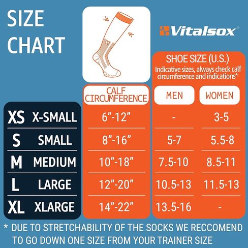 Vitalsox Unisex Patented Graduated Compression Socks, Stardust Multi, Large, Blue in Kuwait
