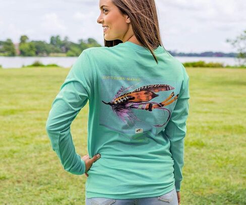 Southern Marsh, Outfitter Series Tee - 1 - Long Sleeve, Squash, Large in Saudi Arabia