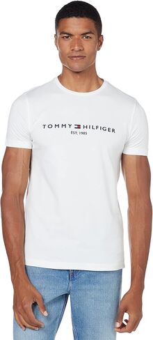 Tommy Hilfiger Men's Logo T-Shirt, White in Saudi Arabia