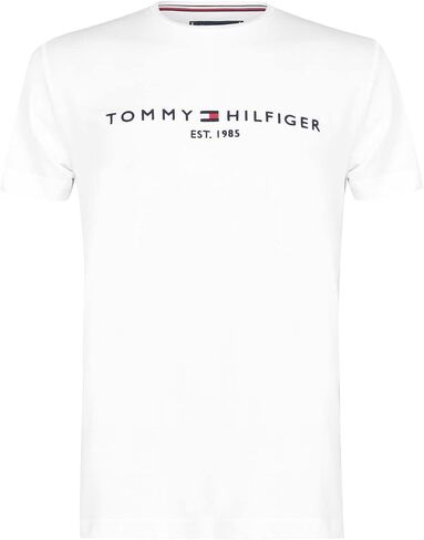 Tommy Hilfiger Men's Logo T-Shirt, White in Saudi Arabia