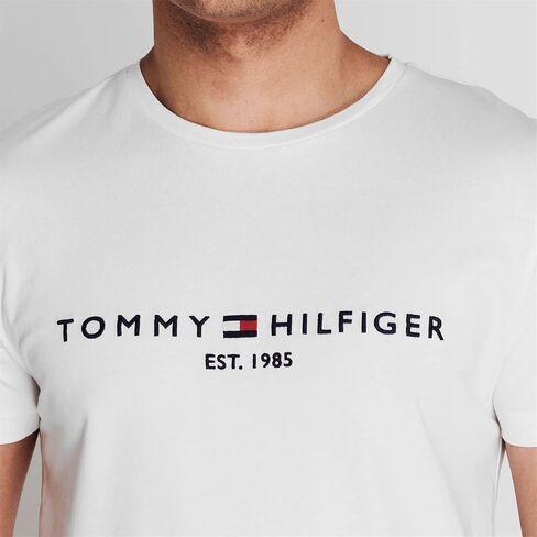 Tommy Hilfiger Men's Logo T-Shirt, White in Saudi Arabia