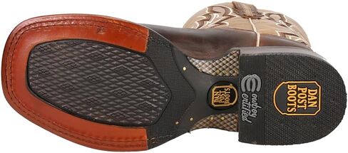 Dan Post Boots Mens Bellamy Embroidery Square Toe Boots Mid Calf - Brown in Saudi Arabia
