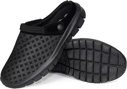 Hsyooes Mens Womens Mules & Clogs Garden Shoes Summer Breathable Mesh Slippers Non-Slip Outdoor Beach Sandals Unisex Green 1,5.5 Women/4 Men,Label Size 36 in Saudi Arabia