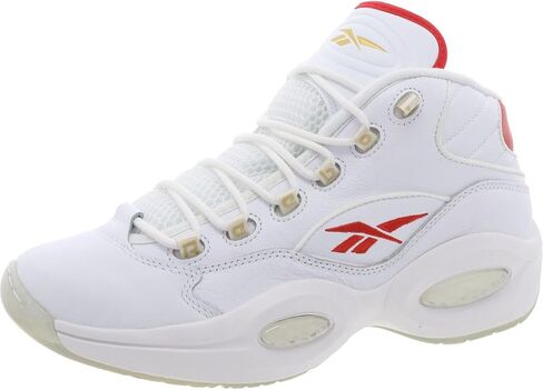 Reebok Question Mid Mens Shoes Size 9, Color: White/Black/Red in Saudi Arabia
