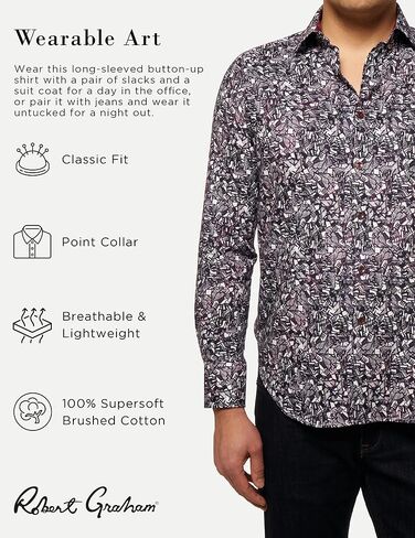 Robert Graham Men's Dysnomia L/S Woven Shirt in Saudi Arabia