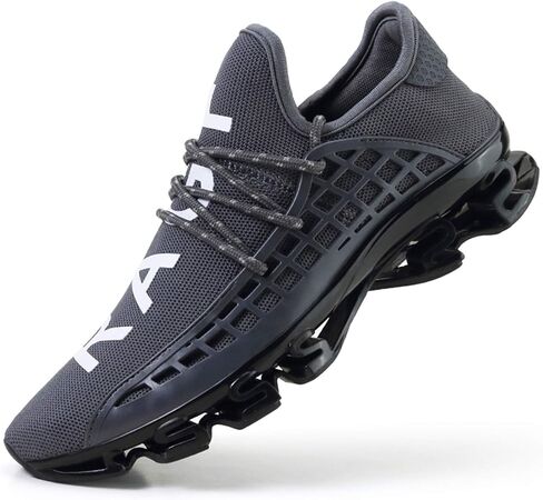 DUORO Men Athletic Shoes Running Shoes Non Slip Blade Road Running Tennis Shoes Walking Sport Sneakers (DkGreen, Numeric_6_Point_5) in Kuwait