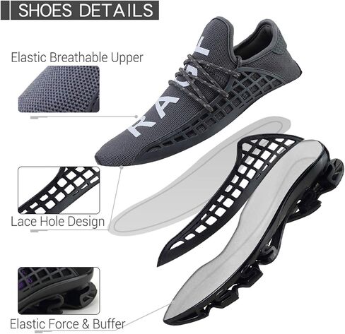 DUORO Men Athletic Shoes Running Shoes Non Slip Blade Road Running Tennis Shoes Walking Sport Sneakers (DkGreen, Numeric_6_Point_5) in Kuwait