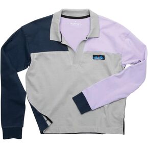 KAVU Torrey Longsleeve Polo Organic Crew Neck Sweater in Kuwait