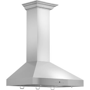 ZLINE 42 in. Convertible Vent Wall Mount Range Hood in Stainless Steel with Crown Molding (KL3CRN-42) in Kuwait