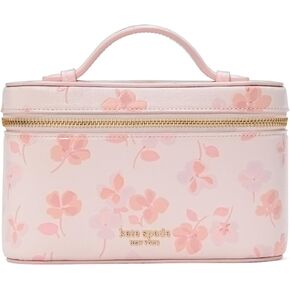 Kate Spade New York Devin Spring Pansies منقسم Saffiano Leather Vanity Kit ، Blush Cloud Multi