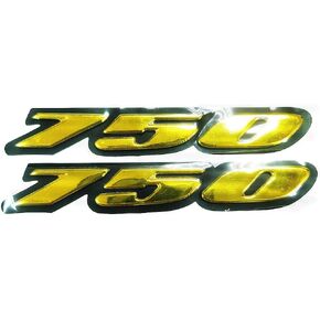 Gold 3D Logo Emblem Sticker Decal Polish Gloss Raise Up Compatible with Suzuki GSXR 750 Ninja NC Sabre VF750 Z750 Katana