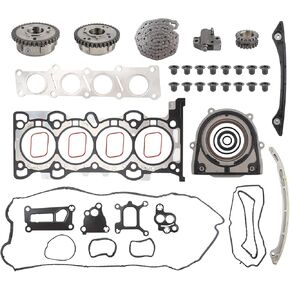 مجموعة سلسلة توقيت Autokay+2vvt & gasket مجموعة لاند روفر روفر إيفوك 2.0L 2011-2018 LR025852 LR038760 LR032083 مجموعة حشية الرأس