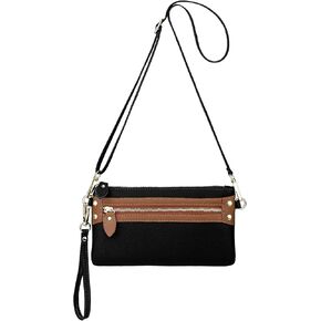 YALUXE Genuine Leather Wristlet Handbags Purses Clutch Pouch Wallet Crossbody Bags for Women