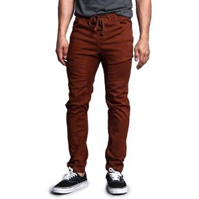 Victorious Men's Joggers Twill Pants JG804 - Dark Dark Wheat - Large in Kuwait