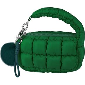 Women Quilted Wristlet Bag Puffer Handbags Purse