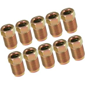 10pcs M10x1.0 Threads Brake Line Nut Fittings for 3/16" Steel Brake Line Tubing for Car Replace Parts
