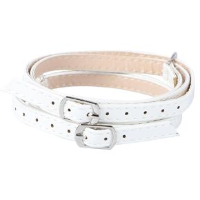 Laces for Sneakers Shoe Straps Detachable Straps PU Leather Anti-Loose Shoelace for Heel (White) Heel Straps Shoe Laces for Sneakers
