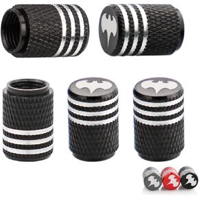 Valve Stem Caps,Bat Tire Stem Cap Cover (5 Pack) for Car Truck SUV Motorcycle Bicycle with O Rubber Ring Dust-Proof Cool Stuff Accessories for Men