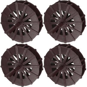 uxcell 4 Pcs Fountain Water Wheel, 3.1 Inch Desktop Fortune Statue Aquarium Wheels Decor Water Fountains Wheel Brown