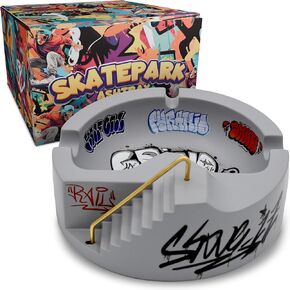 Concrete Skatepark Tray (Silver Rail) | USA Brand, Compatible with Mini-Tech Decks, Cool Accessory for Skaters
