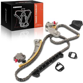 A-Premium 7PCS Engine Timing Chain Kit W/Tensioner & Guide Compatible with Suzuki & Chevrolet - SX4 2007-2009, Aerio 2002-2007, Esteem 1999-2002, Sidekick, Vitara, Tracker - L4 1.8L 2.0L 2.3L